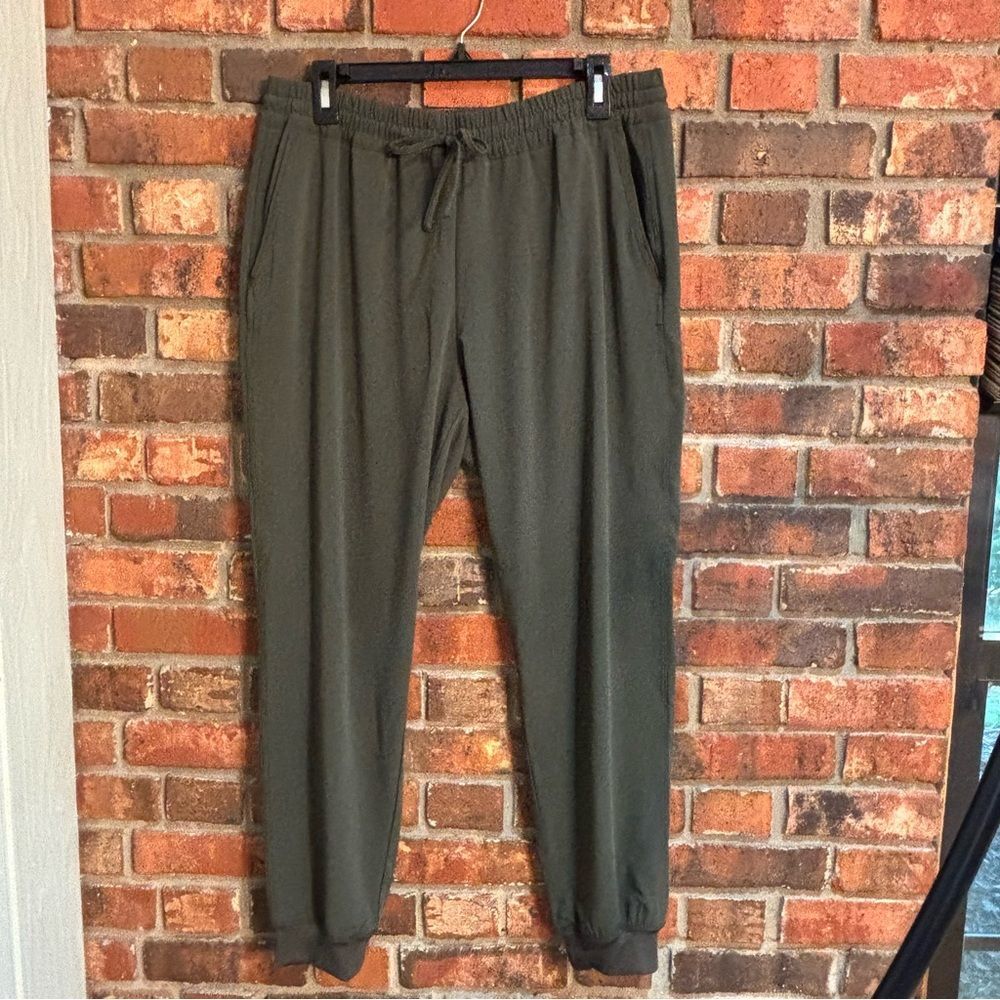 Rachel Zoe womens relaxed drawstring jogger pants olive green 12